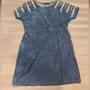 Signet blue dress 👗, with gem stones on the shoulders. Size M